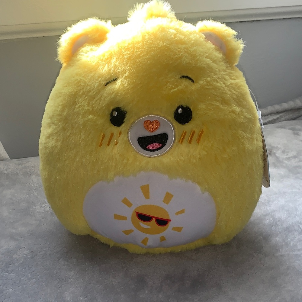 🆕- CARE BEARS SUNSHINE BEAR BY FUZZ A MALLOWS BY SQUISHMALLOWS